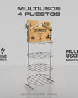 ACCESORIO MULTIUSOS 4 PUESTOS 
Accesorio en acero inoxidable con 4 puestos y/o espacios para poner alimentos