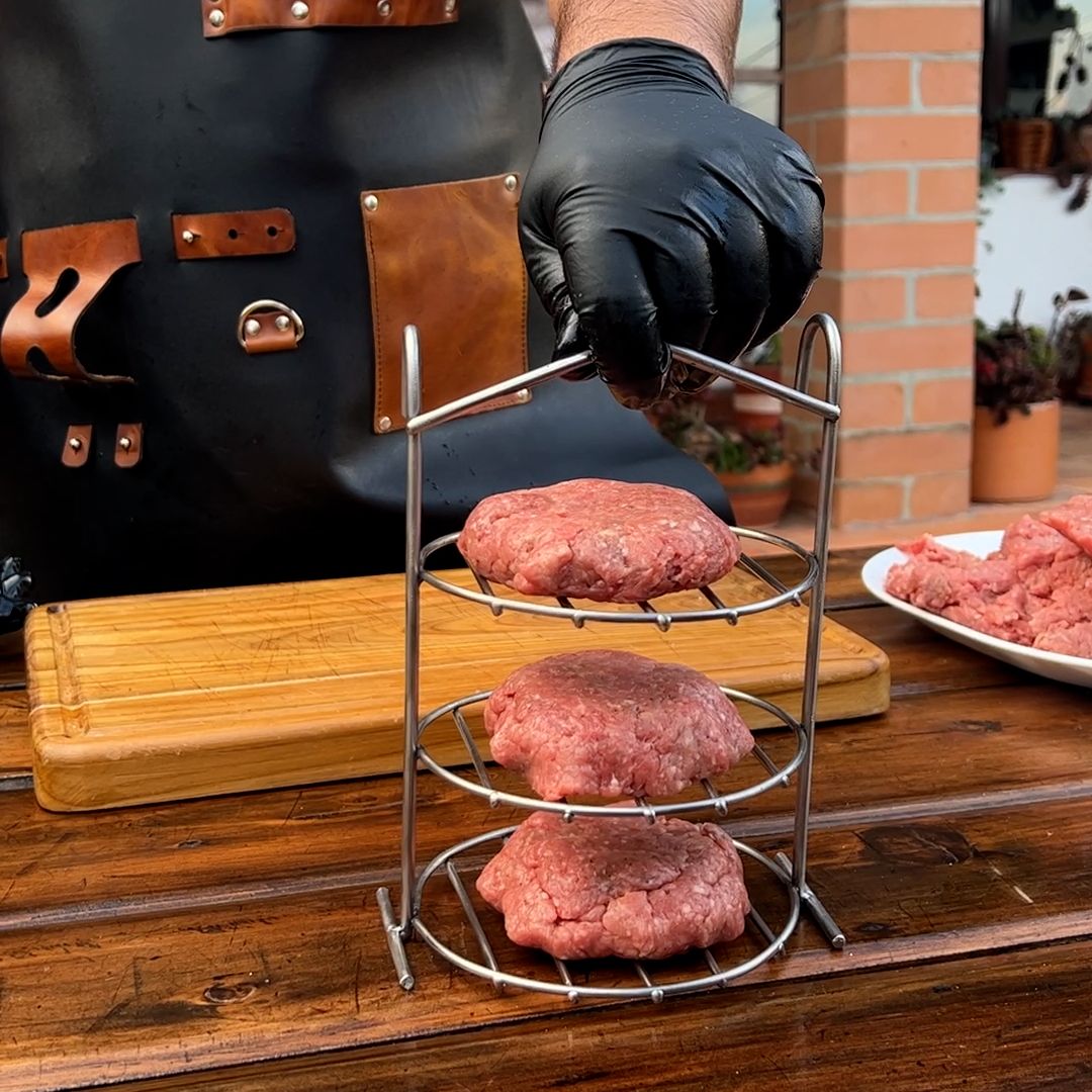 Multiusos 3 Puestos con carne para hamburguesa